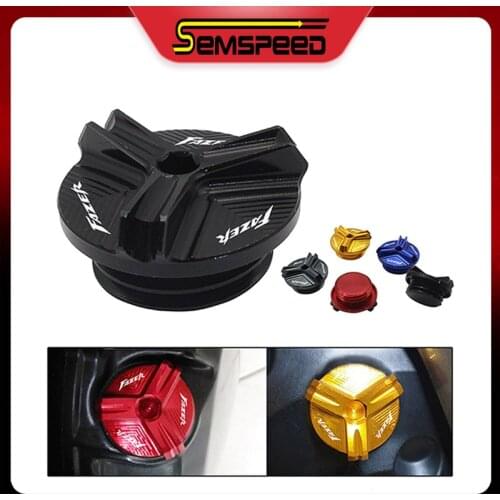 For Yamaha FZ1 FZ6 FZ600 FZ6R FZ8 Fazer Motorcycle Accessories CNC Engine Oil Filler Cap Plug Screw Cover with Logo FAZER