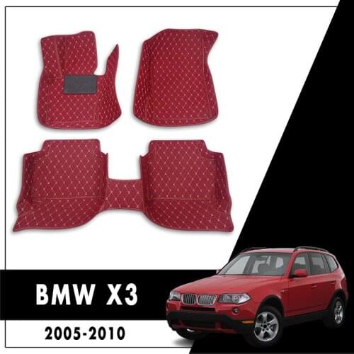 Car Floor Mats For BMW X3 2005 2006 2007 2008 2009 2010 Custom Rugs Auto Interior Cover Accessories Waterproof Styling