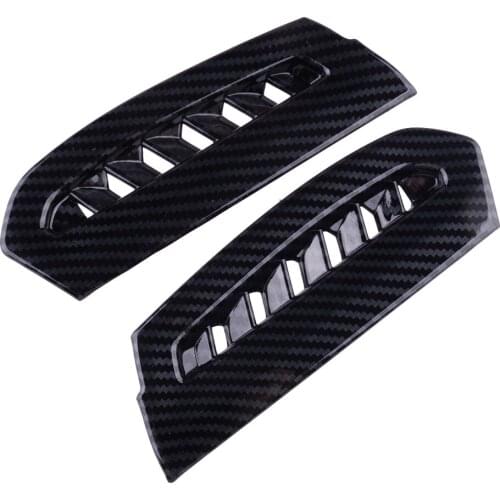 Beler bon Fiber Black 1 Pair Side Upper Air Vent Outlet Trim fit for Toyota Camry 2018 2019 2020