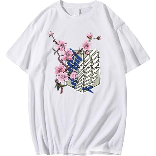 Attack On Titan Japanese Anime Sleeve Short T Shirt Streetswear Harajuku T-shirt Tops anime shirt