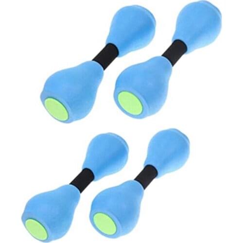 4PC Aquatic Exercise Dumbells Water Aerobic Exercise Foam Dumbbells Pool Resistance Swimming Training Fitness Equipment