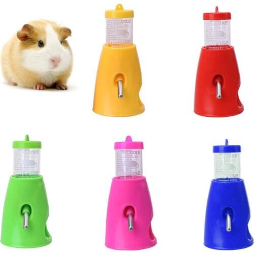Hot Sale 80ml Pet Hamster Mice Water Bottle Holder Dispenser Base Hut Nest Feeder Hideout
