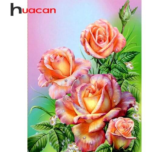 Huacan 5d DIY Diamond Painting "Flower" Full Sets Diamond Mosaic Home Decoration,Diamond Embroidery Wall Art