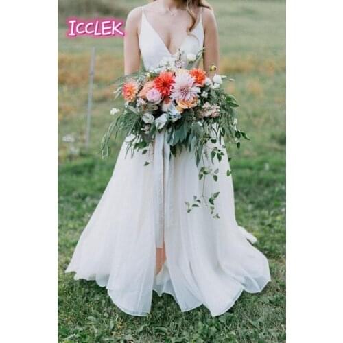 Пляжные свадебные платья ICCLEK China At AliExpress