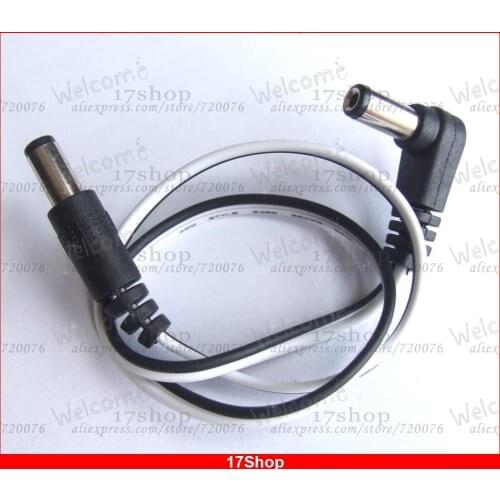 30PCS 5.5 X 2.1mm jack Male TO 5.5mm x 2.1mm DC Power Plug Male Right Angle cable