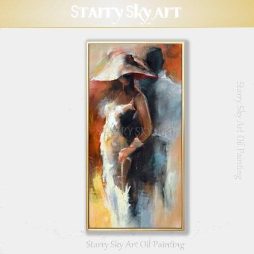 Artist Handmade High Quality Impressionist Dancer Oil Painting on Canvas Beautiful Wall Decor Dancer Figures Acrylic Painting