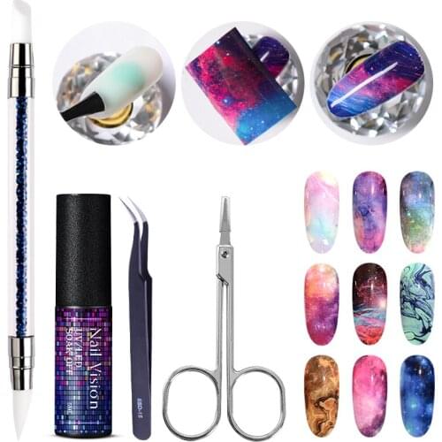 Nail Vision 5ml Nail Foil Adhesive Glue Starry Sky Sticker Set Transfer Nail Glue UV Gel Nail Polish DIY Manicure Accessories