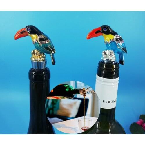 15 Style Swan Pterosaur Grape Antelope Head Zinc Alloy Grape Red Wine Stopper Save Plug Champagne Bottle Cap Toucan Wine Cover