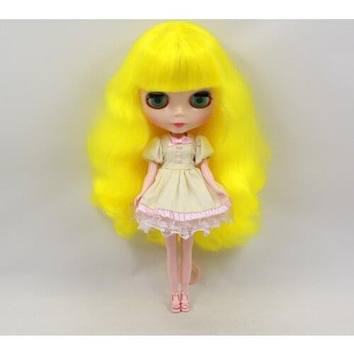 Yellow hair Nude blyth Doll Factory doll Suitable For DIY Change BJD Toy For Girls