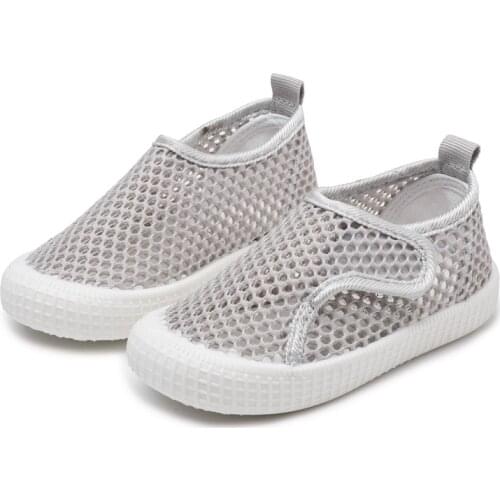 Summer Childrens Air Mesh Cloth Shoes Kids Single-layer Shoes Baby Soft-bottom Hollow Cloth Sandals Breathable Hot Flats Shoes