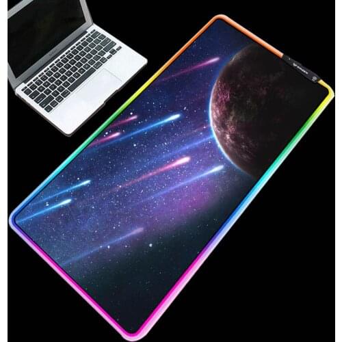 Mairuige Large size mouse pad RGB series exquisite starry sky pattern as table pad meteor shower high quality keyboard pad