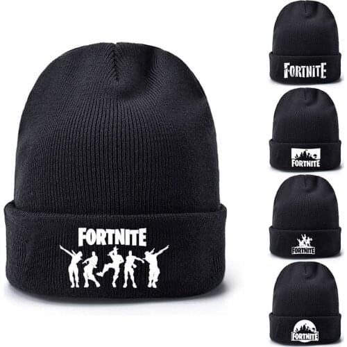 Original Fortnite Knitted Cap Autumn and Winter Warm Student Hat Game Figures Pattern Childrens Christmas Birthday Gift