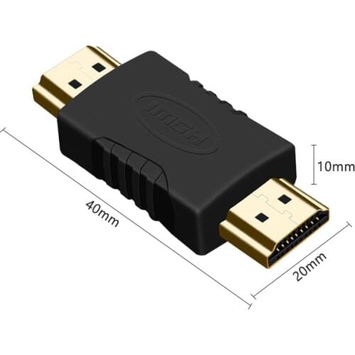 2pcs HDMI-compatible Adapter Male To male Converter HDMI-compatible Extender For HDTV Projetor Laptop Monitor 1.4 Converter