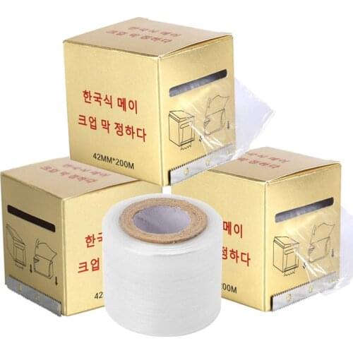 3PCS Tattoo Preservative Film Semipermanent Permanent Clear Plastic Disposable Eyebrow Makeup Supplies Wrap Cover Tape Supplier