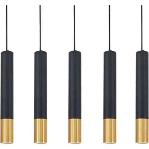 Nordic Dimmable LED Ac220v 7w 12W Pendant Lamp Long Tube Decoration Cylinder Pipe Light Lamp Light Living Rroom Kitchen Modern