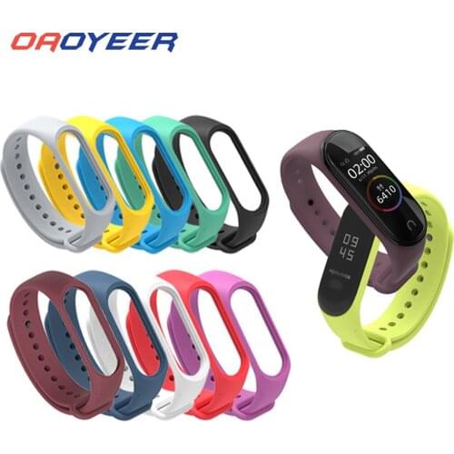 M3 4 Silicone Bracelet Strap For Xiaomi Mi Band 4 Wristband For Xiaomi MiBand 3 4 Bracelets Wrist strap For Xiaomi Watchband 3 4
