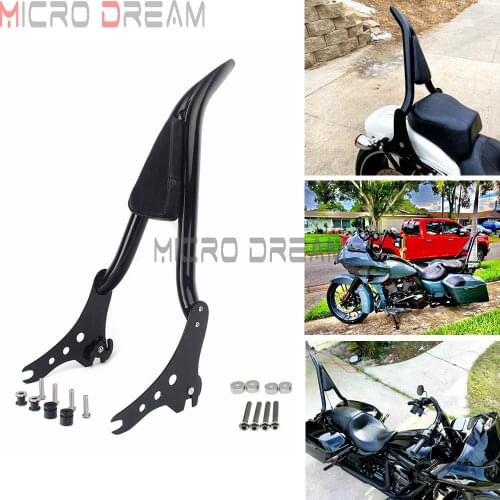 22" Motorbike Rear Passenger Detachable Sissy Bar Backrest For Harley Deluxe Softail Slim Street Bob FLSL FXBB FLHC FLHCS 2018