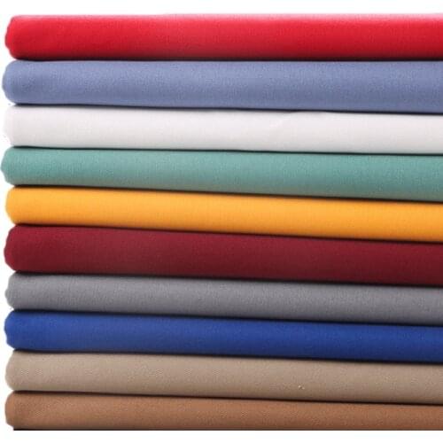 Width 59'' Solid Color Simple Twill Thickening Wear Resistant Cotton Fabric By The Yard For Windbreaker Pants Material