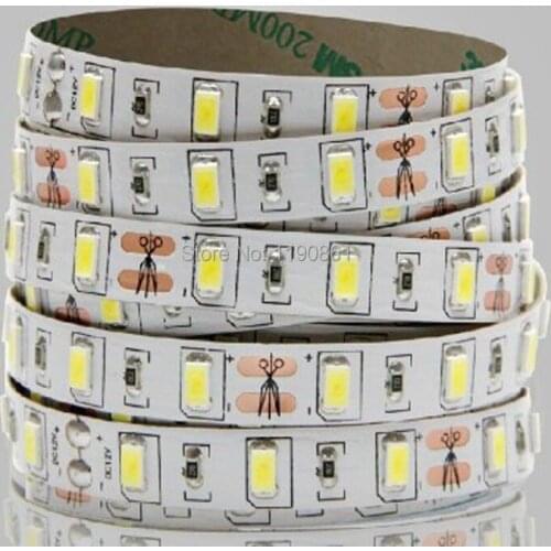 LED strip DC 12V light ribbon single color 5m/Roll 300 pcs SMD 5630 non-waterproof White/Warm White