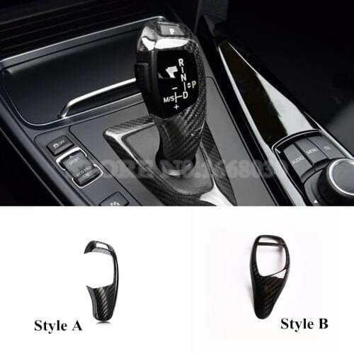Carbon Fiber Gear Shift Knob Cover For BMW 5 Series F10 F07 F11 E90 Car accesories interior Car decoration