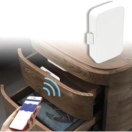 Smart Drawer Cabinet Lock Keyless Bluetooth APP Unlock Anti-Theft Home Safety File Security Drawer switch