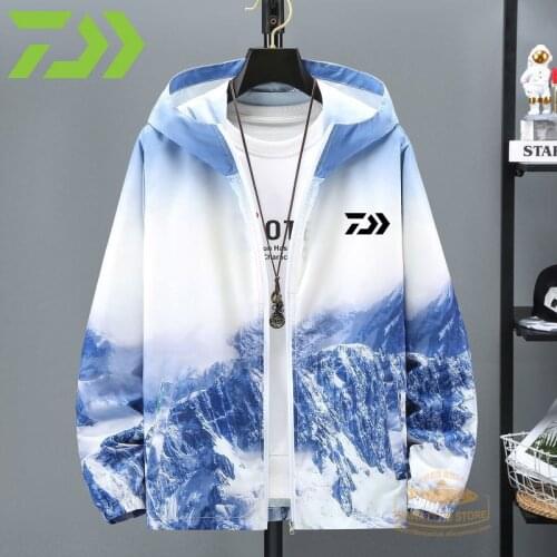 2021 DAWA Fishing Jacket Fishing Hoodie Camping Anti-UV DAIWA Fishing Waterproof Jacket Outdoor Cycling Sun Protection Jacket