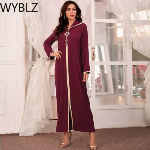 WYBLZ Ramadan Eid Abaya Dubai Turkey Muslim Fashion Hijab Dress Islam Clothing African Dresses for Women Hooded Robe Abayas XXL