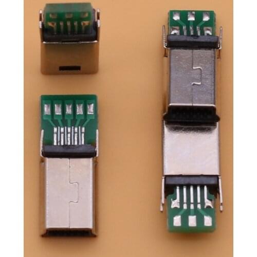 10pcs Micro Mini USB Male 10 Pin USB 10Pin PCB Connector Flat Plug Adapter For MP3 MP4 Socket