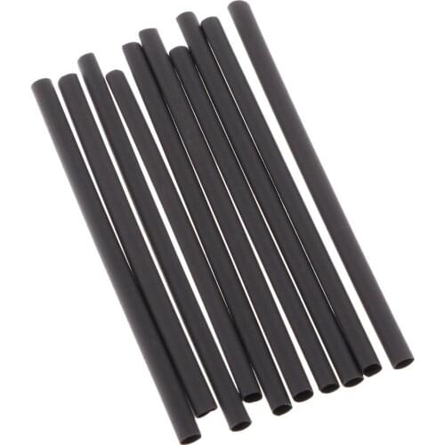 10 Pieces Heat Shrink Tubing Tube Cable Sleeving Wrap Wire Kit, Useful Electric Tubings Anti-corrosion Black