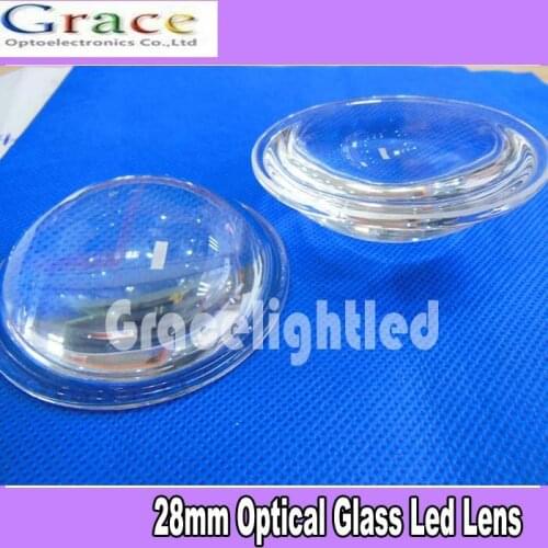 2PCS 28mm LED LENS Reflector 5-90 Degree For 10W-100W LED light Lamp free shipping