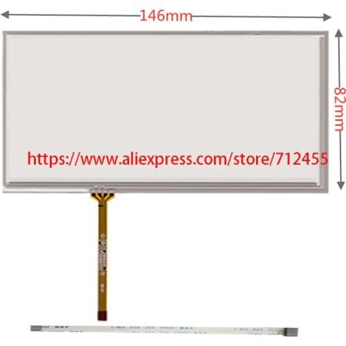 30pcs+DHl 6inch 4wire 146*82 Touch for Pioneer AVH-X1500DVD/X2550BT/X1600DVD Touch Screen GPS GLASS compatible +Extension cord