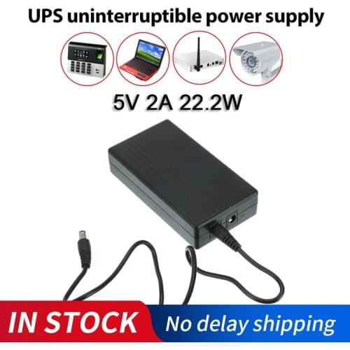 5V 2A 22.2W UPS Uninterrupted Power Supply Alarm System Security Camera Dedicated Backup Power Supply Camera Router For