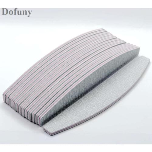 50pcs/lot Grey Nail File Sandpaper Nail Sanding Blocks Grinding Polishing Manicure Strong Thick Boat Sandpaper Tool Sets 100/180