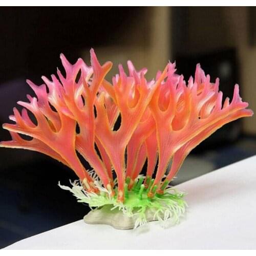 Aquaruim Fish Tank Water Plant Pink Antler Water Grass Small Coral Aquarium Artificial Decor