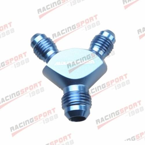 AN-6 6AN X 4AN AN4 X AN4 -4AN Y Block Adapter Fitting Aluminum Black/Blue