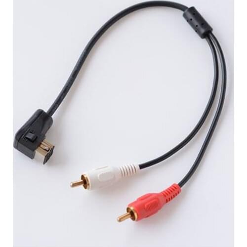 Biurlink Car Stereo Male/Female RCA Wire Cable IP-Bus Adapter For Pioneer CD-RB10 CD-RB20