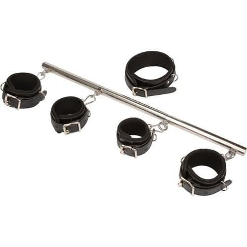 BDSM Adjustable Reinforced Detachable Handcuffs Shackle Collar Set Bondage Restraint Fetish Slave Adult Games SM Sex Toys