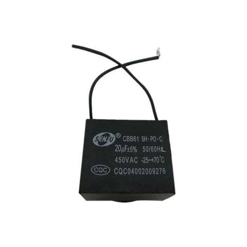 Free shipping cbb61 start component fan start capacitor 20uf 450v 2pcs/lot