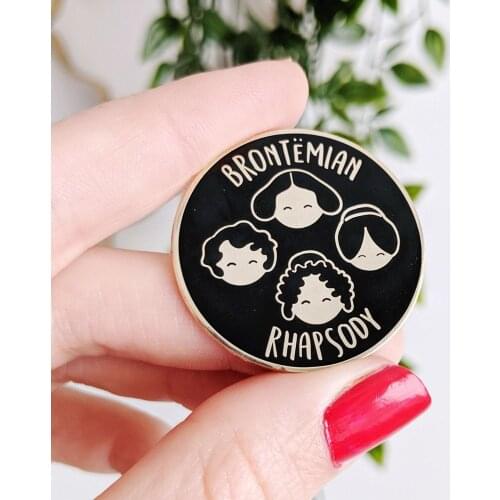 Brontemian Rhapsody Hard Enamel Pin Feminism Brooch Classical Literature Lover Collect Medal Fashion Backpack Pins Decor Gift