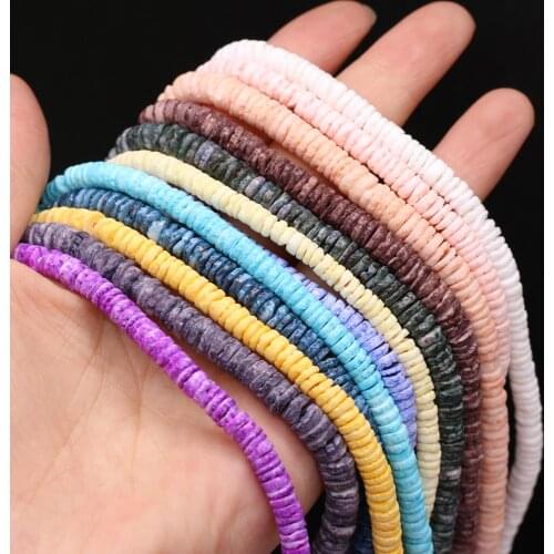 Natural Shell Beads Disc Clasp Sheet Shape Seashell Loose Spacer Beads for Women DIY Crafts Earrings Bracelet Jewelry Making