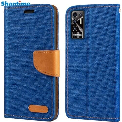 Oxford Leather Wallet Case For Tecno Pova 2 With TPU Soft Back Cover Magnet Flip Case For Tecno Pova 2
