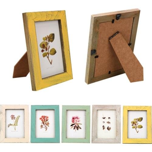 Wooden Wedding Couple Pictures Frames Gift Vintage Photo Frame 5 Colors Home Decor Creative