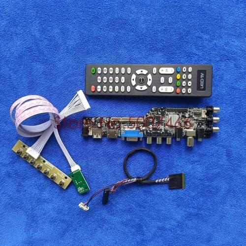 For N140BGE-LB2/LB3/L24/LA2/LA3/LAA VGA USB AV TV universal LVDS 40-Pin panel 1366*768 DVB digital LCD Controller board Kit