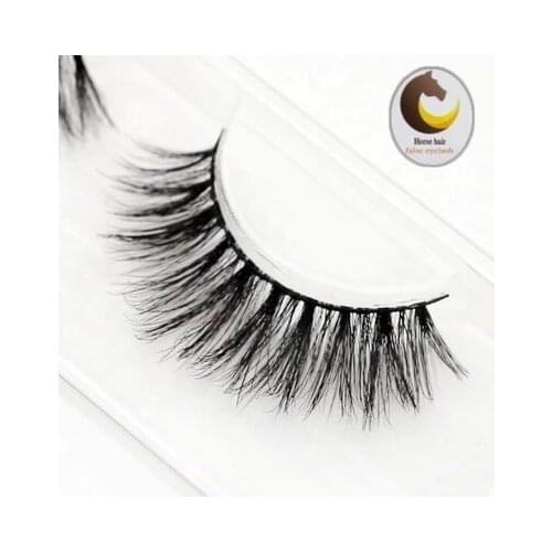 Hot sale High-grade cross longest fake eyelashes 3D multilayer messy horse mink false eyelash fit for smoky eyes makeup tool