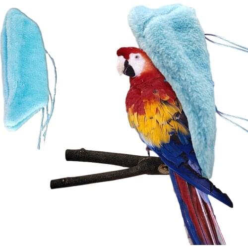 Bird Hammock Windproof Lint Parrot Hanging Cave Warm Parakeet Winter Hanging Tent Small Pets Hideout Birds Cage Accessories