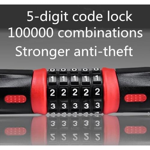 Mountain Bike 5 Digit Password Keyless Chain Lock Bold And Strong Anti-theft Safety Combination Digital Lock Multi-Purpose Lock