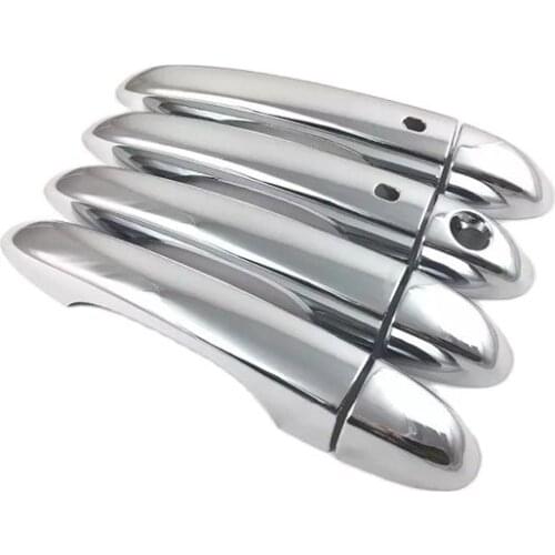 ABS Chrome Car door protector Handle Decoration panel frame cover trim Car styling for Jeep Compass 2017 2018 Accessories