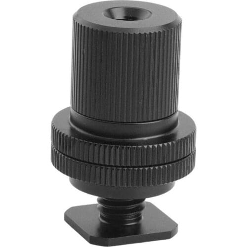 Hot Shoe Mount Adapter, Shoe Mount to 1/4"-20 Male/Female Screw Adaptor
