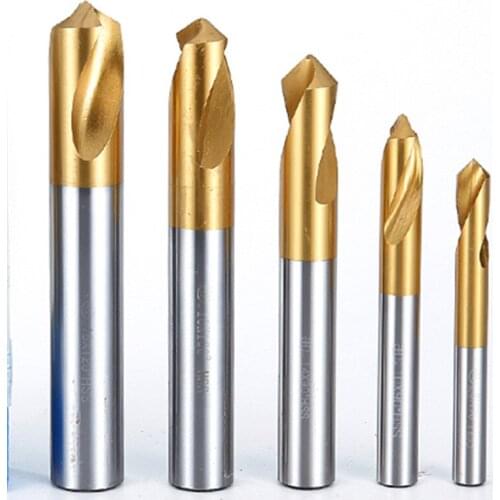 M35 Cobalt-coated titanium centering drill, positioning drill, 90 degrees, stainless steel special 2-16mm router bit