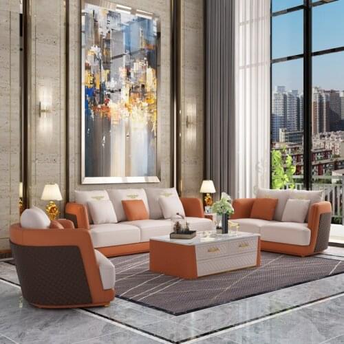 Living Room Furniture Red Leather Sectionals Modular Sofa
